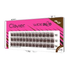 Clavier Wide Du2o Brown zväzky rias, tvar C, hustota 10D, mix 10/12/14 mm