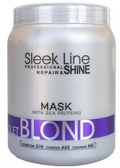 Stapiz, Sleek Line Blond maska s hodvábom pre blond vlasy poskytujúca platinový odtieň 1000ml