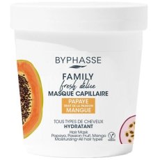 Byphasse, Family Fresh Delice Mask maska do wszystkich rodzajów włosów Papaya & Passion Fruit & Mango 250ml