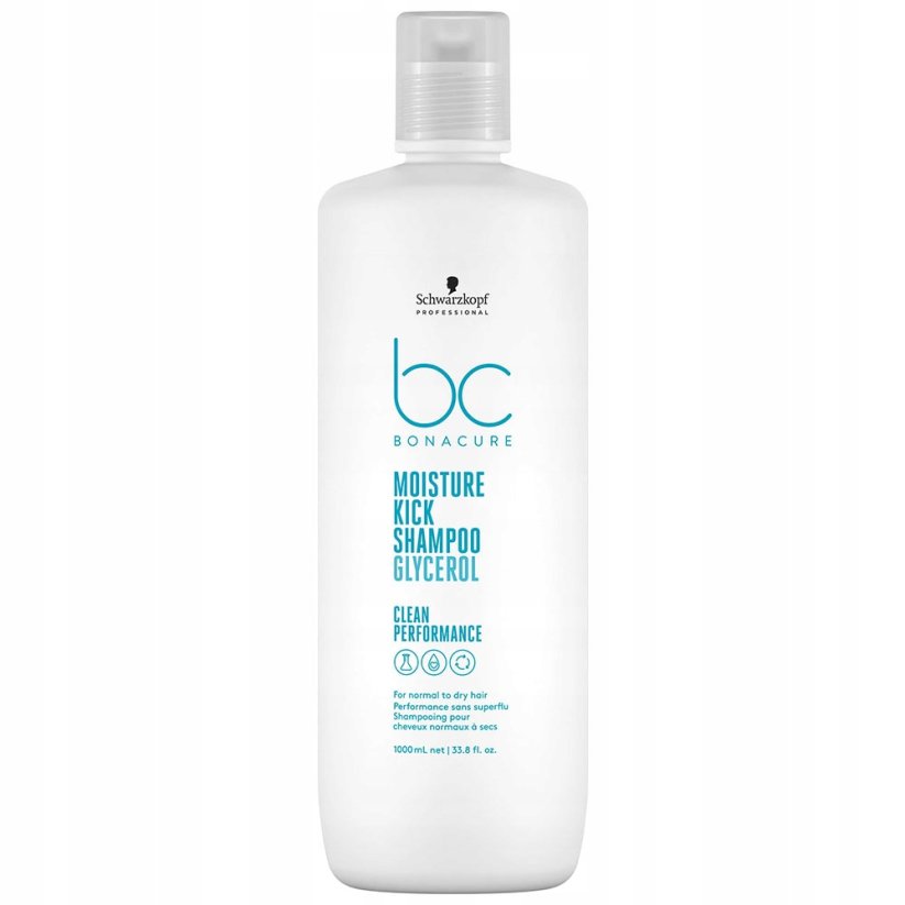 Schwarzkopf Professional, BC Bonacure Moisture Kick Shampoo hydratačný šampón pre normálne až suché vlasy 1000ml