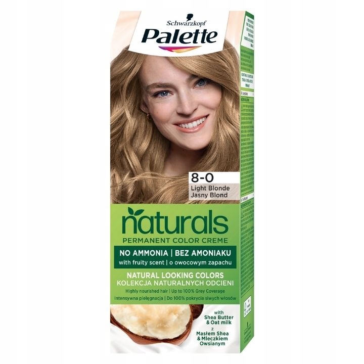Paleta, Permanent Naturals Color Creme permanent na vlasy 8-0 Svetlá blond