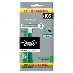Wilkinson, Extra Essential 2 Sensitive jednorazowe maszynki do golenia dla mężczyzn 15szt