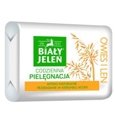 Hypoalergenní přírodní mýdlo s ovsem a lnem White Deer 100g