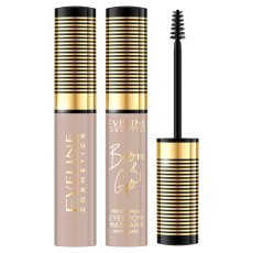 Eveline Cosmetics Řasenka na obočí Brow &amp; Go! se zhušťujícími vlákny 05 Taupe 6ml