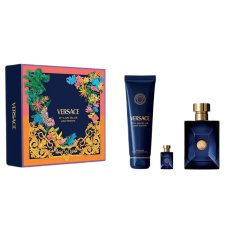 Sada Versace Pour Homme Dylan Blue: toaletní voda ve spreji 100 ml + toaletní voda ve spreji 10 ml + sprchový gel 150 ml