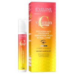 Eveline Cosmetics, Vitamin C 3x Action rozjaśniająco-chłodzące serum pod oczy w roll-onie 15ml