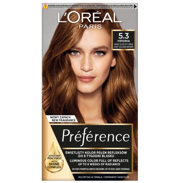 L'Oréal Paris, Preference farba do włosów 5.3 Virginia