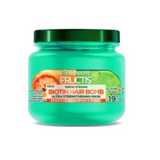 Garnier, Fructis Grow Strong Biotin Hair Bomb posilňujúca maska na vlasy 320ml