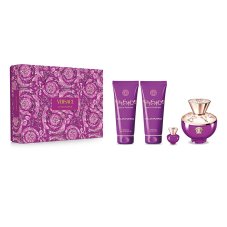 Versace Dylan Purple Pour Femme set parfumovaná voda 100ml + telové mlieko 100ml + sprchový gél 100ml + parfumovaná voda 5ml