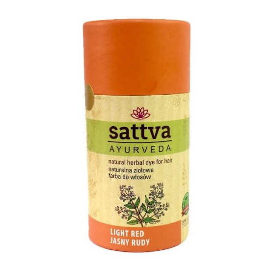 Sattva, Natural Herbal Dye for Hair naturalna ziołowa farba do włosów Light Red 150g