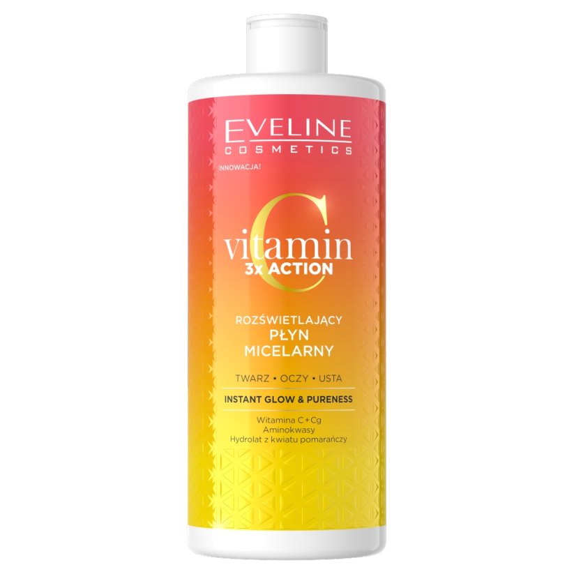 Eveline Cosmetics, Rozjasňujúca micelárna voda s vitamínom C 3x Action 500 ml