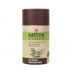 Sattva, Prírodná bylinná farba na vlasy Prírodná bylinná farba na vlasy Nut Brown 150g