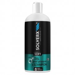 SOLVERX, Jemný sprchový gel a šampon 2v1 pro muže 400ml