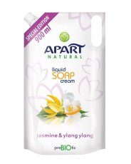 Apart Natural, Prebiotic Náplň krémové tekuté mydlo Jasmín &amp; Ylang Ylang 900ml