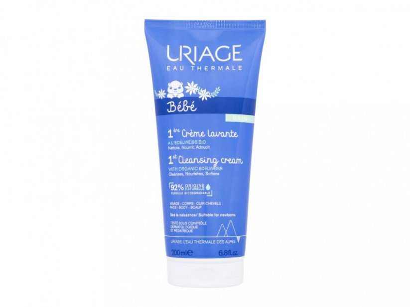 Uriage Bébé 1st Cleansing Cream, Sprchový krém pro děti, 200 ml,