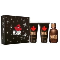 Dsquared2 Wood Pour Homme set toaletní voda ve spreji 100ml + sprchový gel 100ml + balzám po holení 100ml