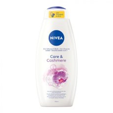 Nivea, Care &amp; Cashmere sprchový gel a koupelové mléko 2v1 750ml