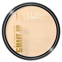 Eveline Cosmetics, Art Make Up Anti-Shine Complex Pressed Powder Matujúci minerálny púder s hodvábom 30 Ivory 14g