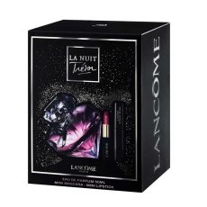 Lancome, La Nuit Tresor set parfumovaná voda 50ml + L' Absolu Rouge Matte rúž 505 Attrape Coeur + Hypnose Drama mini mascara 01 Excessive Black 2ml