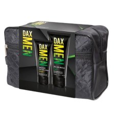 Dax Men Men Sada čisticího gelu na obličej, tělo a vlasy 3v1 180 ml + zklidňující balzám po holení 100 ml + kosmetická taška