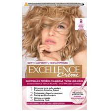 L'Oreal Paris, Excellence Creme farba na vlasy 8 Light Blonde