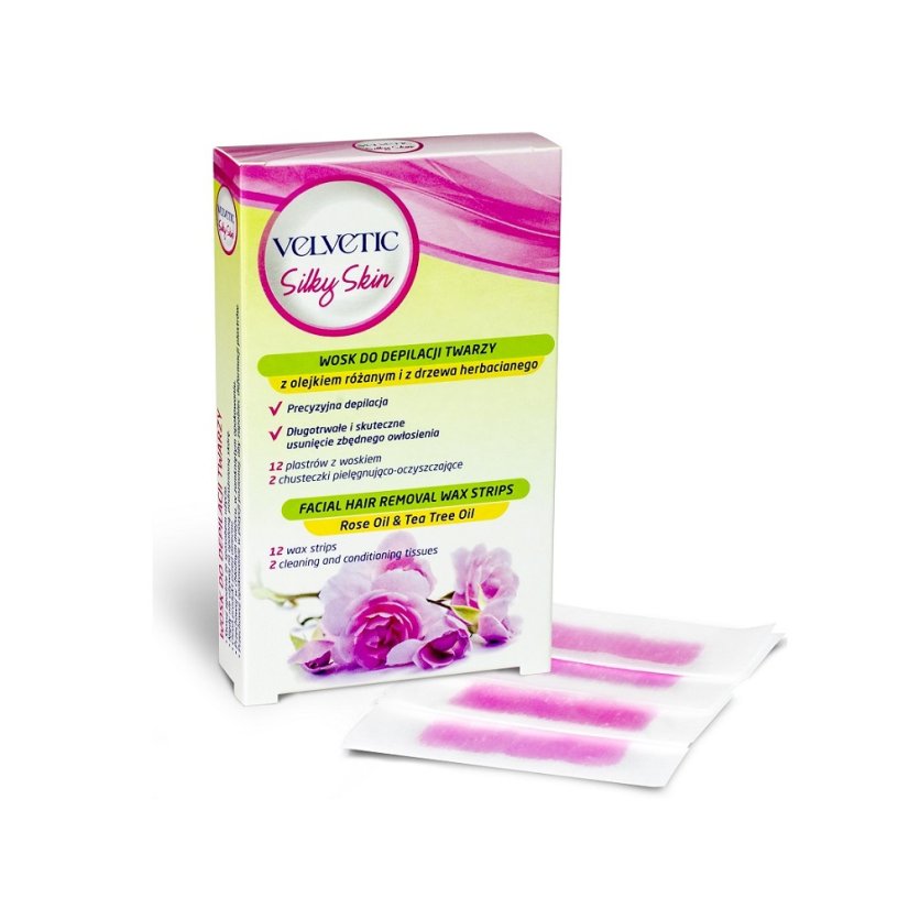 Velvetic, Silky Skin wosk do depilacji twarzy 12szt.