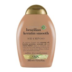OGX, Ever Straightening + Brazilian Keratin Smooth Shampoo szampon wygładzający z brazylijską keratyną 385ml