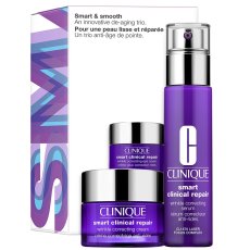 Clinique, Smart & Smooth zestaw Smart Clinical Repair™ Wrinkle Correcting Serum 30ml + Smart Clinical Repair™ Wrinkle Correcting Cream 15ml + Smart Clinical Repair™ Wrinkle Correcting Eye Cream 5ml