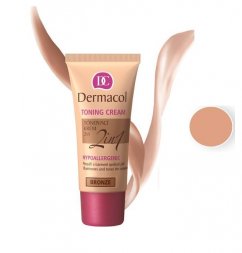 Dermacol, Toning Cream 2in1 Hypoallergenic krem nawilżający i podkład do twarzy Bronze 30ml