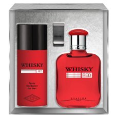 Evaflor, sada Whisky Red toaletní voda ve spreji 100 ml + deodorant ve spreji 150 ml + klip na poznámky