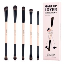 JESSUP 10-in-5 Duo-End Brush Versatility Collection obojstranná sada štetcov na líčenie Peach Dust 5ks.