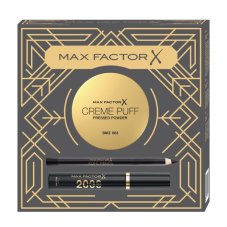 Max Factor Pressed Face Powder Set 14g + zahusťujúca maskara 9ml + očné linky 4g