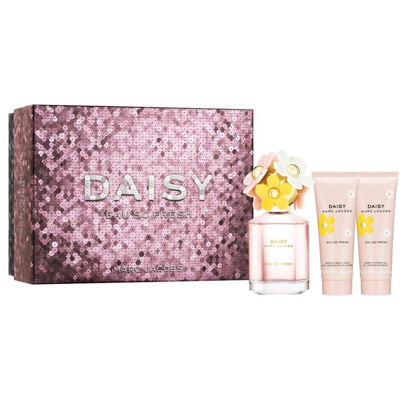 Marc Jacobs, Daisy Eau So Fresh sada toaletná voda v spreji 75ml + telové mlieko 75ml + sprchový gél 75ml