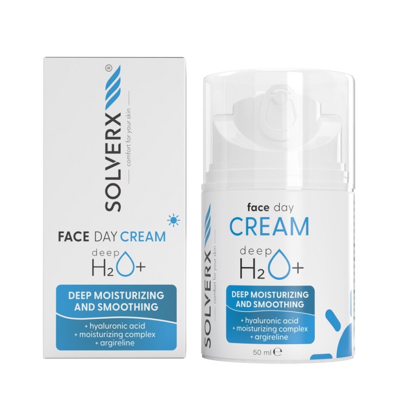 SOLVERX, Deep H2O+ denní krém 50ml