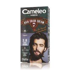 Cameleo, Pánská barva na vlasy Krémová barva na vousy a knír 3.0 Tmavě hnědá 30ml