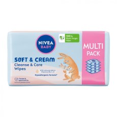 Nivea, Baby Soft & Cream chusteczki biodegradowalne 4x57szt
