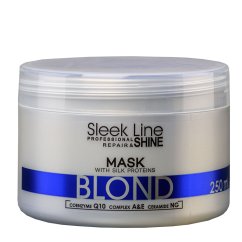 Stapiz, Sleek Line Blond maska s hedvábím pro blond vlasy poskytující platinový odstín 250ml