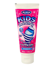 Active Oral Care, Kids Fluoride Toothpaste pasta do mycia zębów dla dzieci z fluorem Strawberry 100ml