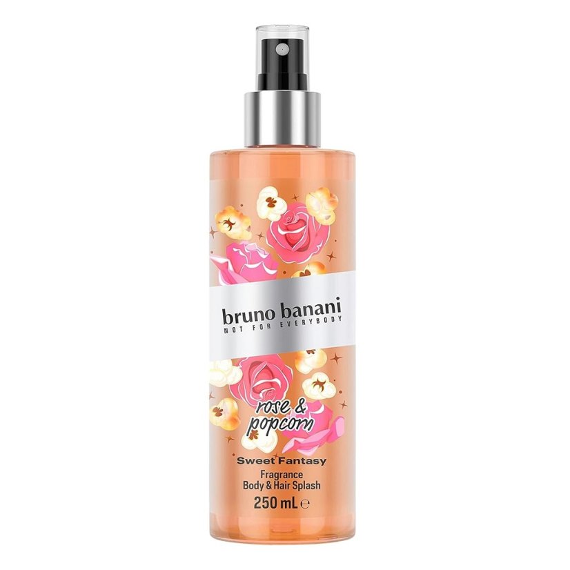 Bruno Banani, Tělová a vlasová mlha Sweet Fantasy Rose &amp; Popcorn 250ml