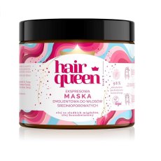 Hair Queen, Ekspresowa maska emolientowa do włosów średnioporowatych 400ml