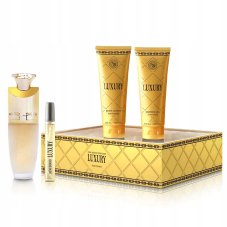 New Brand Luxury For Women sada parfémovaná voda ve spreji 100ml + tělové mléko 130ml + sprchový gel 130ml + parfémovaná voda ve spreji 15ml
