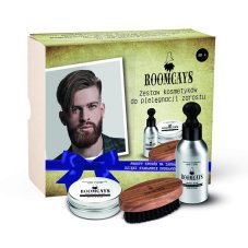 ROOMCAYS, Sada č. 4 kozmetiky pre mužov olej na fúzy 50ml + balzam na fúzy 30ml + kefa na fúzy