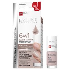 Eveline Cosmetics Nail Therapy Professional 6w1 Care &amp; Colour Koncentrovaný kondicionér na nehty Latte 5ml