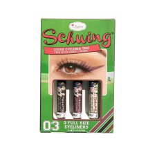 The Balm, Schwing Liquid Eyeliner Trio sada tekutých očných liniek 3x1,7 ml