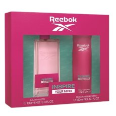 Reebok, Inspire Your Mind Women zestaw woda toaletowa spray 100ml + dezodorant spray 150ml