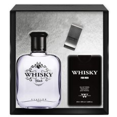 Evaflor, Whisky Black sada toaletní voda 100 ml + toaletní voda ve spreji 20 ml + klip na noťas