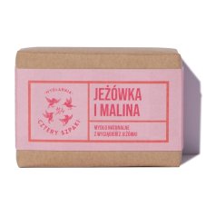 Mydlarnia Cztery Szpaki Mydło naturalne w kostce Jeżówka i Malina 110g