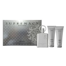 Afnan Supremacy Silver set parfémová voda ve spreji 100ml + sprchový gel 100ml + balzám po holení 100ml