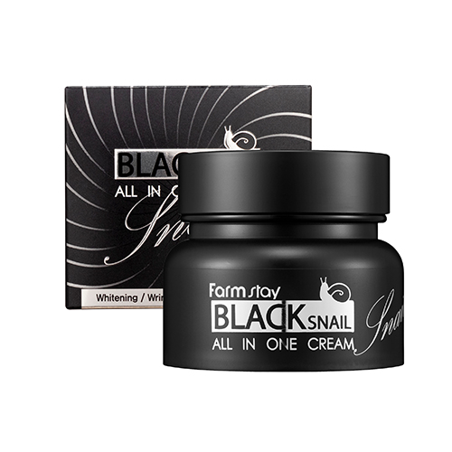 FarmStay, Black Snail All in One Cream krém na tvár s hlienom čiernych slimákov 75ml