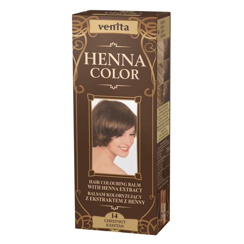 Venita, Henna Color balsam koloryzujący z ekstraktem z henny 14 Kasztan 75ml